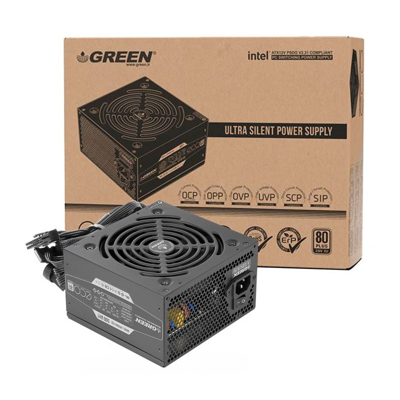 منبع تغذیه کامپیوتر GREEN مدل GP500A-ECO